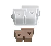 Moule en silicone en forme de cœur creux pour jardinières en résine, décorations en béton et bijoux faits à la main pour bijoux