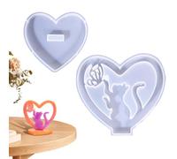 Moule en silicone en forme de cœur en forme de cœur pour bricolage en | Animal Design Moule en résine époxy sous verre moulé, présentoir ornemental, résine moulée