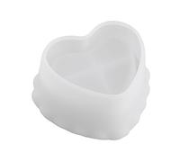 Moule en silicone en forme de cœur fait à la main en résine, plâtre, boîte de rangement, moules pour pot de fleurs, pot de Saint-Valentin