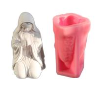 Moule en silicone en forme de cœur pour chapelet, support à bijoux, moule en silicone pour décoration religieuse complexe