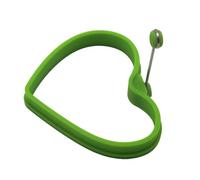 Moule en silicone en forme de cœur pour crêpes, œufs au plat, idéal comme outil de petit-déjeuner, rôtir, préparer des plats festifs pour les fêtes à thème, la Saint-Valentin (vert, taille unique)