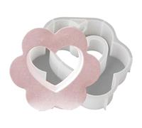 Moule en silicone en forme de cœur pour pots de fleurs | Moule en béton réutilisable pour hydroponiques