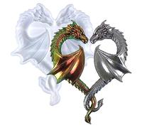 Moule en silicone en forme de dragon en forme de cœur - Moule en résine époxy - Pour décoration murale - pour la maison, le bureau
