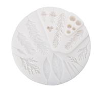 Moule en silicone en forme de feuillage d'hiver pour décoration de gâteaux en sucre et chocolat