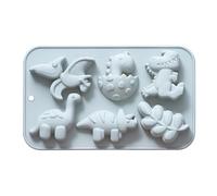 Moule En Silicone En Forme De Feuille De Dinosaure - 6 Pièces Flexibles Faites À La Main, De Savon, Sucre, Moules En Silicone Dinosaure | Moules À Gâteaux, Outil De Décoration De Pâtisserie, Bonb