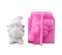 Moule en silicone en forme de figurine naine 3D de qualité alimentaire pour bougies faites à la main, fabrication de chocolat, sculpture en plâtre, décoration, de Noël, moulage de bougies
