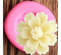 Moule en silicone en forme de fleur - 4,4 x 4,3 cm - Outils de décoration de gâteaux de mariage - Pour décoration de cupcakes, fondants, bonbons, argile, chocolat