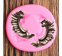 Moule en silicone en forme de fleur, 5,1 x 4,8 cm avec bordure en relief pour décoration de cupcakes, fondants, gâteaux, bonbons, chocolats