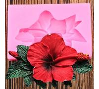 Moule en silicone en forme de fleur, 7,9 x 5,1 cm, moules en silicone 3D en forme de rose pour fondant, outils de décoration de gâteaux de mariage, moules à chocolat, argile