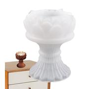 Moule en silicone en forme de fleur - Moule en résine pour photophore 3D, moule flexible à libération facile pour bougeoirs, barres de lotion, savon et décoration de gâteau