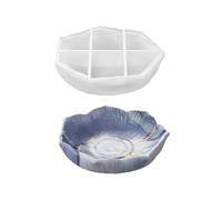 Moule en silicone en forme de fleur - Moule époxy pour plateau décoratif et fonctionnel unique - Moule à bijoux résistant à la chaleur - Moule en résine de silicone