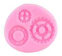 Moule en silicone en forme de fleur, moule rond pour fondant, roue de camion, steampunk, engrenage, bonbons, résine, argile, outils de décoration de gâteaux, moules à chocolat, 6,5 x 6 cm