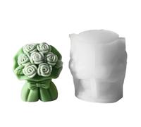 Moule en silicone en forme de fleur pour fabrication de bougies et bouquet de roses 3D en résine