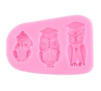 Moule en silicone en forme de fleur, série de remise de diplôme, moule en silicone pour décoration de gâteau, chocolat, biscuits, accessoires de pâtisserie, 9,1 x 6,1 cm