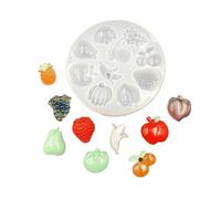 Moule en silicone en forme de fruit pour la fabrication de bijoux en résine - Convient pour la fabrication de boucles d'oreilles et de pendentifs - Moule en silicone de qualité alimentaire