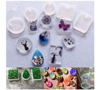Moule En Silicone En Forme De Goutte D'eau Blanche, En Résine Cristal, Pour Bracelet, Pendentif En Diamant, Diy, Outils De Fabrication De Décoration, 5 Pièces