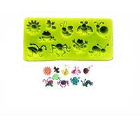 Moule en silicone en forme de grenouille crapaud ver criquet escargot araignée abeille coccinelle marguerite smile décorations nature moulages DIY