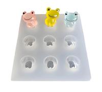 Moule en silicone en forme de grenouille miniature pour résine, colliers, bagues et petites figurines