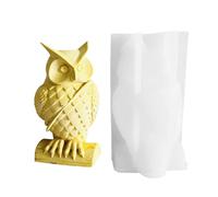 Moule en silicone en forme de hibou debout - Moules à savon en résine animale - Décoration de la maison - Accessoires de fabrication de bougies - Pour bureau, bureau, plâtre, bricolage, moule