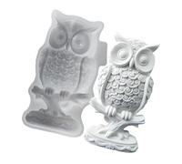 Moule en silicone en forme de hibou pour décoration d'intérieur | Moules monobloc 7,6 x 13,6 cm pour résine plâtre et ciment