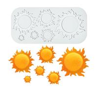 Moule en silicone en forme de La taille du soleil, tapis dentelle 3D pour décoration de cupcakes, sucre artisanal, desserts, Gastronomie
