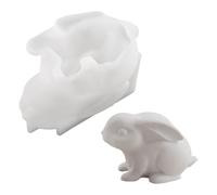 Moule en silicone en forme de lapin 3D, kit d'outils de moulage, fournitures de bricolage en plâtre pour décoration de la maison, ressource de vacances de printemps pour loisirs créatifs