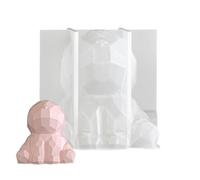 Moule en silicone en forme de lapin de Pâques - 3D à facettes géométriques mignonnes - Moule en forme de lapin de Pâques, pour les vacances, les fêtes d'anniversaire, les bureaux, la maison, le bureau