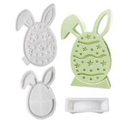Moule en silicone en forme de lapin de Pâques - Décoration d'œuf en béton - Pour la décoration de table comme point central pour les dîners, les fêtes de mariage, les fêtes et pour