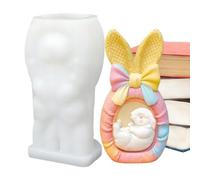 Moule en silicone en forme de lapin de Pâques - Moule 3D en forme de lapin - Outil de cuisson flexible de qualité alimentaire - Facile à démouler - Design réutilisable - Figurine de lapin complexe