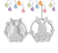 Moule en silicone en forme de lapin de Pâques - Moule couronne de lapin de Pâques en résine à couler - Moule exquis flexible en résine de lapin - Fournitures de bricolage pour les vacances, le Nouvel