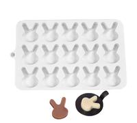 Moule en silicone en forme de lapin de Pâques | Moule en silicone pour chocolat, gelée, biscuits, fondant, bonbons, chocolat, artisanat en résine, aliments à faire soi-même, bloc de glace