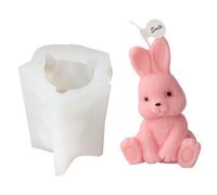 Moule en silicone en forme de lapin de Pâques pour bougies faites à la main, savon, résine, chocolat, plâtre, pâtisserie, forme mignonne en silicone