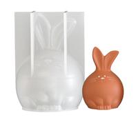 Moule en silicone en forme de lapin, mignon 3D à facettes géométriques - Fournitures de Thanksgiving | Moule à bougie en forme de lapin de Pâques, pour les fêtes, les bureaux, la maison, le bureau, la