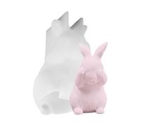 Moule en silicone en forme de lapin - Moule en silicone pour Pâques - Moule en silicone souple pour décoration de gâteau, fondant
