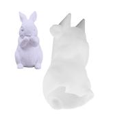 Moule en silicone en forme de lapin - Moule en silicone pour Pâques - Moule en silicone souple pour décoration de gâteau, fondant