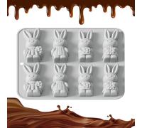 Moule en silicone en forme de lapin | Moule lapin antiadhésif pour fondant, à chocolat bunny pour la cuisson de biscuits,pour la réalisation de biscuits, pâtisseries, gâteaux, desserts, savons, b