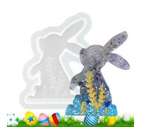Moule en silicone en forme de lapin | Multi-usage facile à démouler | Moule en silicone en forme de lapin de Pâques - Pour fête, dessert, bougies, mariage, anniversaire, vacances, Noël, Halloween