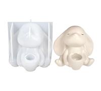 Moule en silicone en forme de lapin pour décoration de Pâques et fêtes de printemps, moule en silicone pour bricolage et décoration avec plâtre, béton, ciment, pour le printemps et l'url