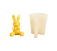 Moule en silicone en forme de lapin pour la fabrication de bougies, savons, plâtres, gâteaux, fondants, chocolat