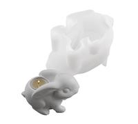 Moule en silicone en forme de lapin - Texture en silicone - Parfait pour les bougeoirs faits à la main et les cadeaux - Moule unique en résine