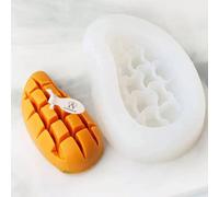 Moule en silicone en forme de mangue coupée, décoration de bougie parfumée aux fruits DIY créative Taille UniqueSilicone