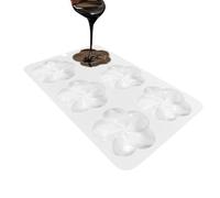 Moule en silicone en forme de - Moule à 6 moules à fondant - Moule à cake pop - Moule à bonbons pour la fabrication de chocolats, bonbons, Noël