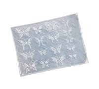 Moule en silicone en forme de papillon délicat pour nail art | Moule délicat en forme d'ailes de papillon avec silicone robuste et flexible pour une utilisation répétée dans différents