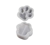 Moule en silicone en forme de patte de chat en plâtre, combinaison S | Moule en résine époxy 3D, boîte de rangement pour bijoux, bougeoirs, outils d'ornement, cristal, accessoires de bricolage