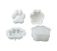 Moule en silicone en forme de patte de chien pour pots de | Texture en silicone pour les amateurs d ' artisanat avec démoulage facile, pour organisateurs de bijoux et boîte de