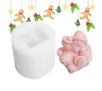 Moule en silicone en forme de Père Noël pour bougie de Père Noël en résine, moule à figurines pour fête d'hiver, moules en silicone pour vacances