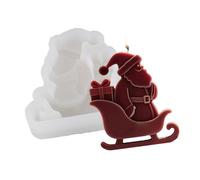 Moule en silicone en forme de Père Noël pour savon fait à la main, projet de résine époxy, décoration de Noël, moule en silicone de qualité alimentaire