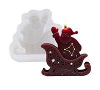 Moule en silicone en forme de Père Noël pour savon fait à la main, projet de résine époxy, décoration de Noël, moule en silicone de qualité alimentaire