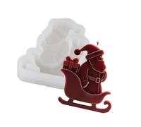 Moule en silicone en forme de Père Noël pour savon fait à la main, projet de résine époxy, décoration de Noël