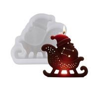 Moule en silicone en forme de Père Noël pour savon fait à la main, projet de résine époxy, décoration de Noël